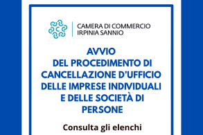 Avvio del procedimento di cancellazione di ufficio delle imprese individuali e delle società di persone
