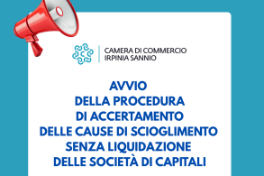 Avviso di avvio della procedura di accertamento delle cause di scioglimento senza liquidazione delle società di capitali