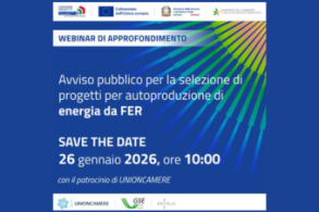 Autoproduzione di energia da fonti rinnovabili, il 26 gennaio webinar sulle misure agevolative
