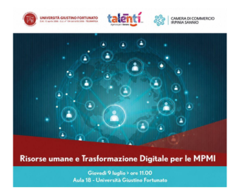 Risorse umane e Trasformazione Digitale: il 9 luglio presentazione MOOC all'Unifortunato di Benevento