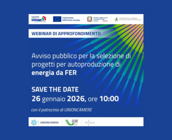 Autoproduzione di energia da fonti rinnovabili, il 26 gennaio webinar sulle misure agevolative