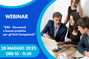 Webinar SSU "Strumenti e buone pratiche per gli Enti Competenti"